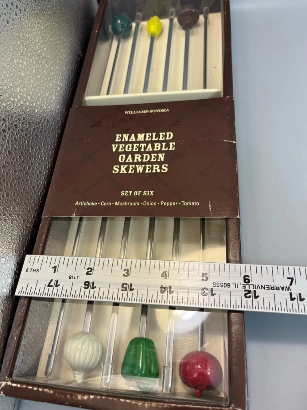 Williams-Sonoma Enameled Vegetable Garden Skewers Set Of 6 Unused Inbox